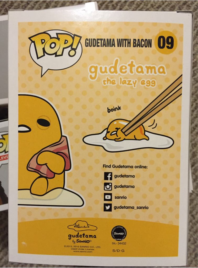 Gudetama with Bacon - Sanrio vinyl figure collectible [Barcode 849803068165] - Main Image 2