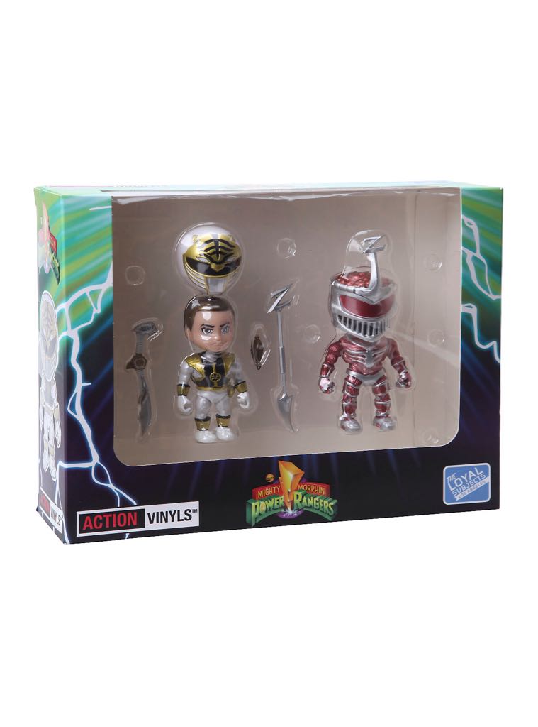 MMPR Metalic White Ranger Vs Lord Zod  vinyl figure collectible - Main Image 2