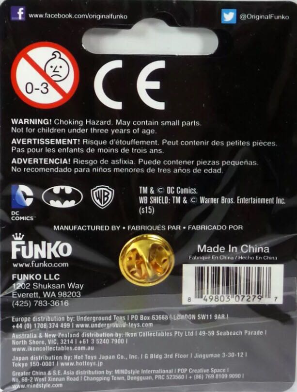 Batman (Pop Pin) - Batman vinyl figure collectible [Barcode 849803072797] - Main Image 2