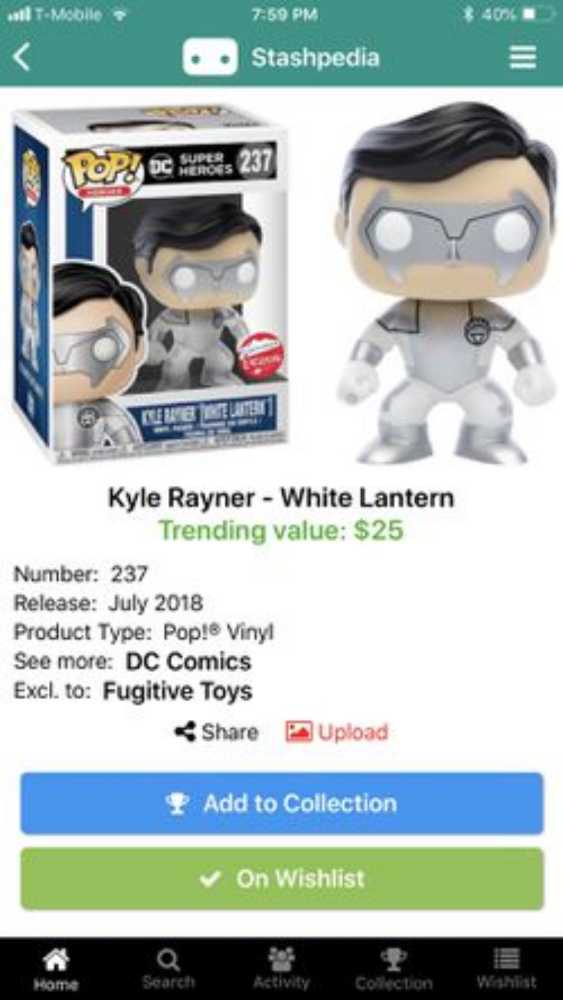 Pop 237 White Lantern "Kyle Rayner”  - Batman vinyl figure collectible - Main Image 4