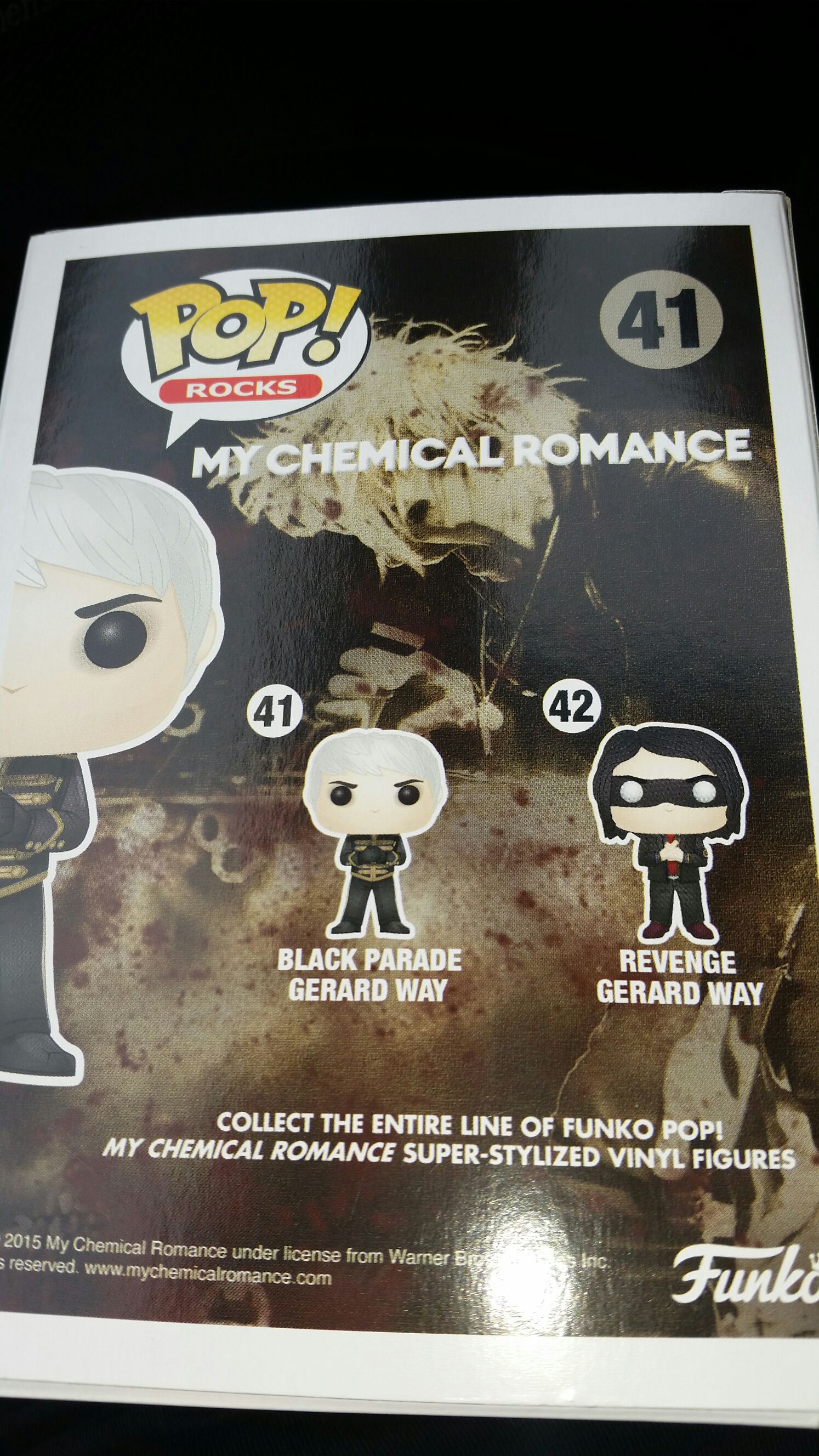 Gerard Way (Black Parade) Pop! 41 - Musicians vinyl figure collectible [Barcode 849803053024] - Main Image 2