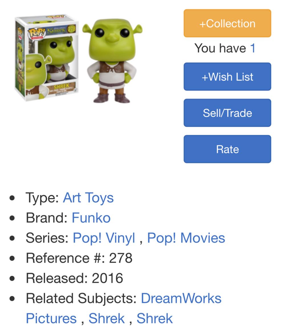 Shrek # 278 - Shrek vinyl figure collectible [Barcode 849803055455] - Main Image 4