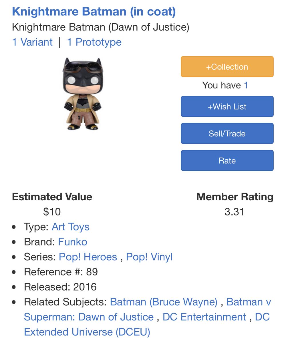 DC #89 Knightmare Batman  vinyl figure collectible - Main Image 4