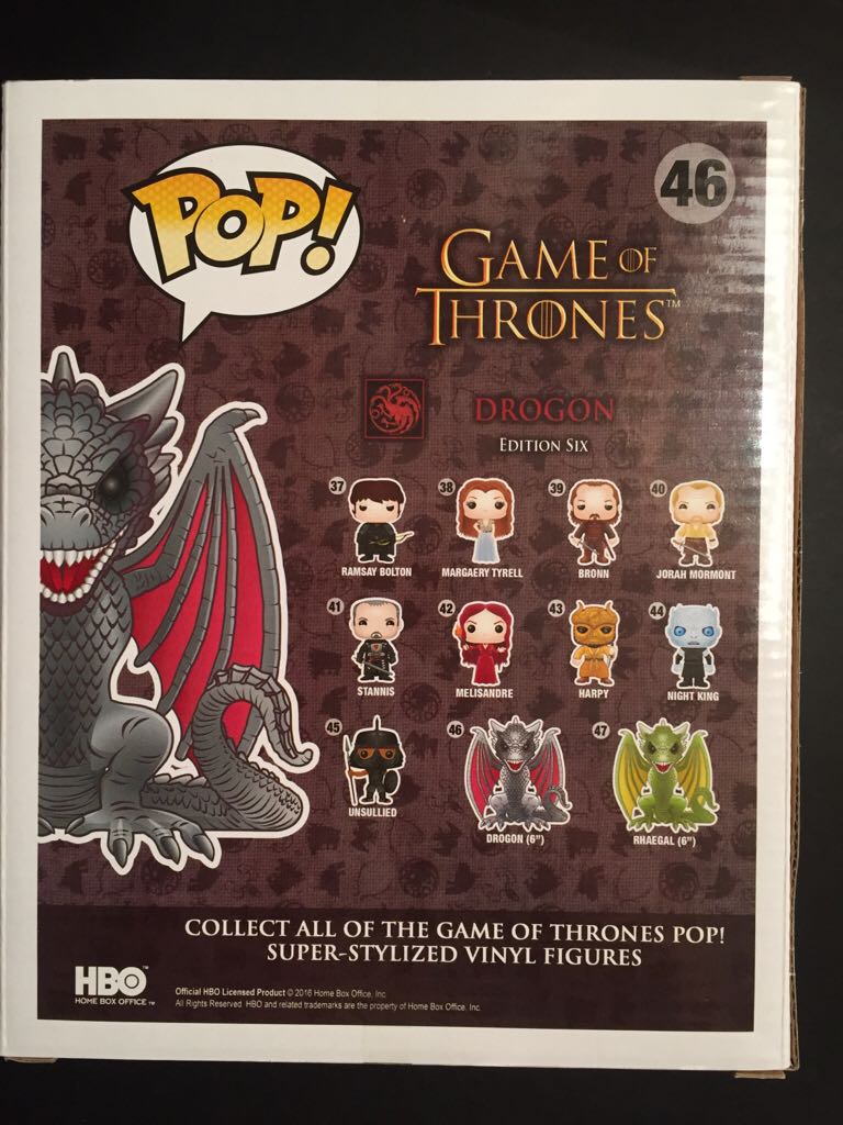 Drogon - Game of Thrones vinyl figure collectible [Barcode 849803050573] - Main Image 2