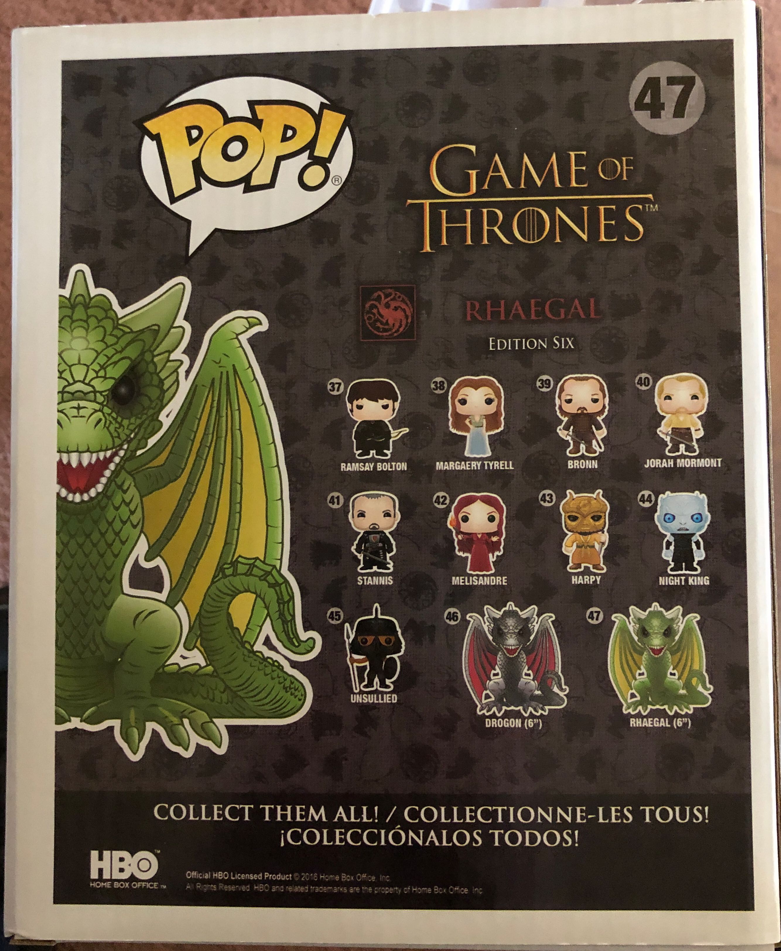 Rhaegal - Game of Thrones vinyl figure collectible [Barcode 849803048518] - Main Image 3