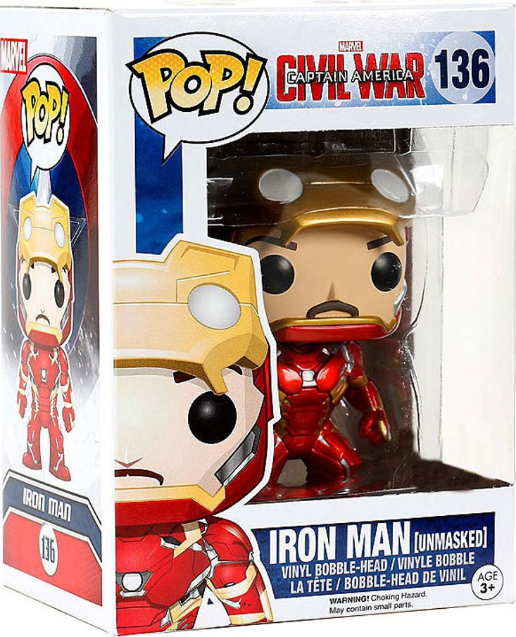 Iron Man (Unmasked) - Marvel Universe vinyl figure collectible [Barcode 849803072254] - Main Image 3