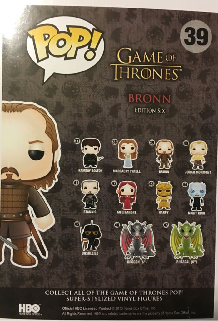 Bronn - Game of Thrones vinyl figure collectible [Barcode 849803074005] - Main Image 2