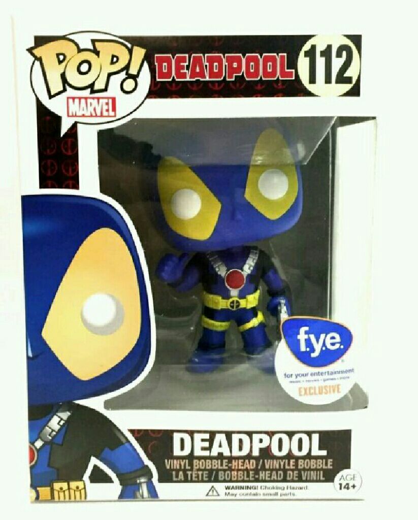 Deadpool (Blue & Yellow) $14-$23 - Deadpool vinyl figure collectible [Barcode 249203074283] - Main Image 2