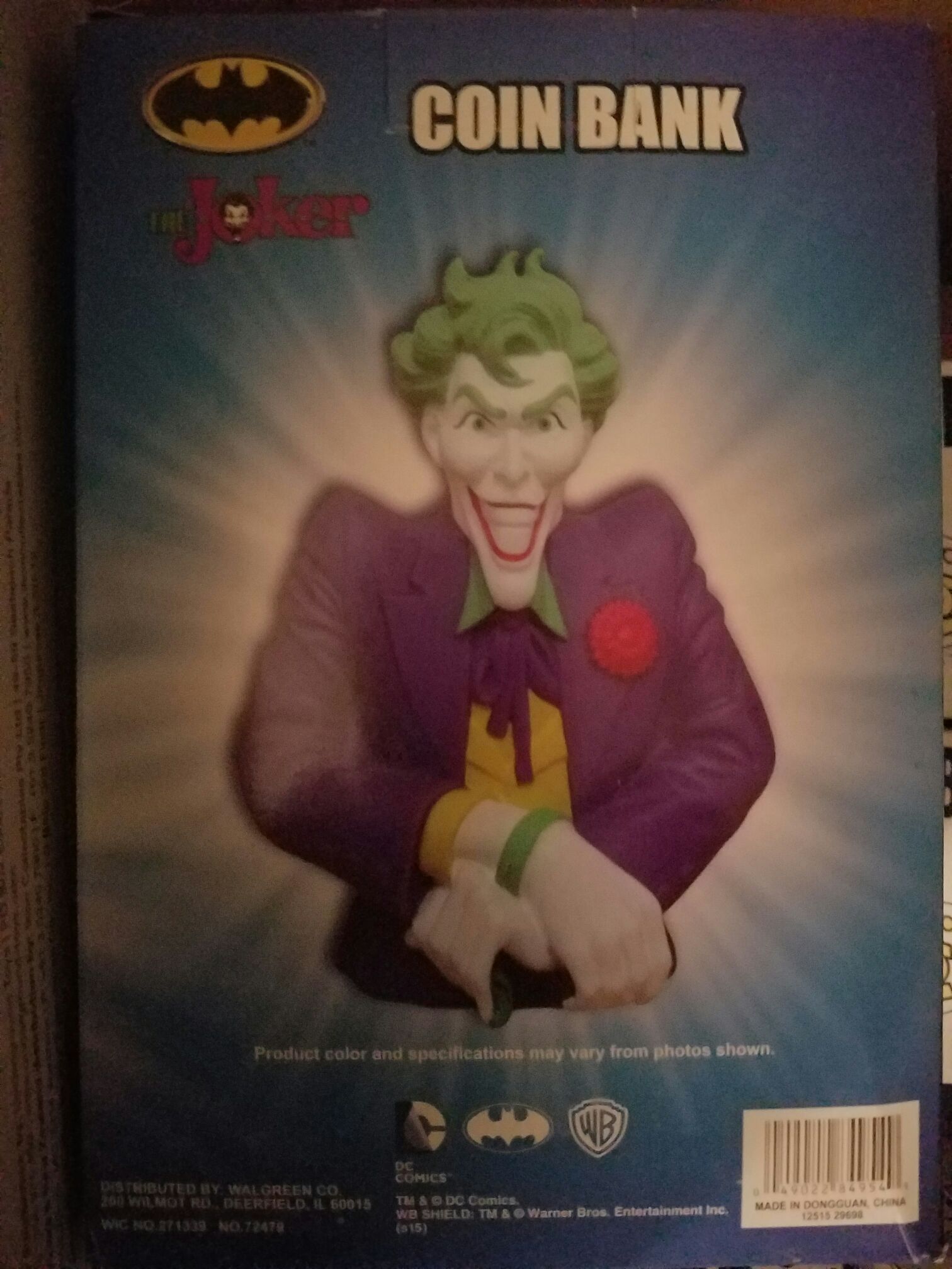 joker coin bank  vinyl figure collectible [Barcode 049022849549] - Main Image 2
