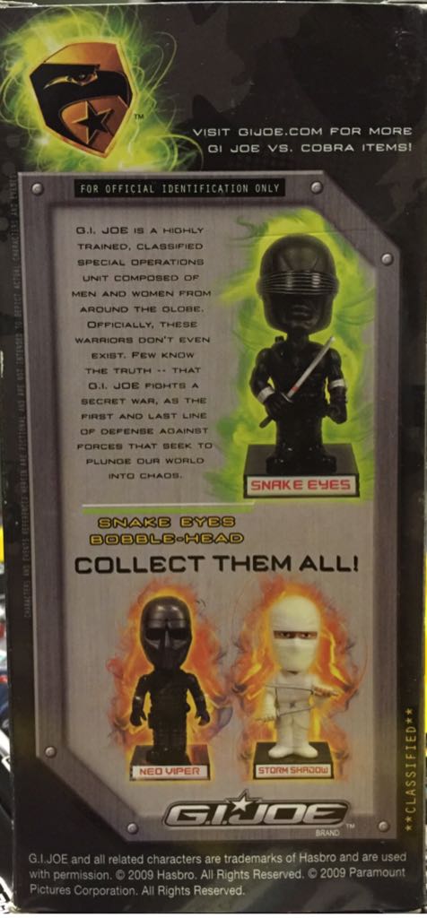 Snake Eyes - G.I. Joe vinyl figure collectible [Barcode 830395085821] - Main Image 2