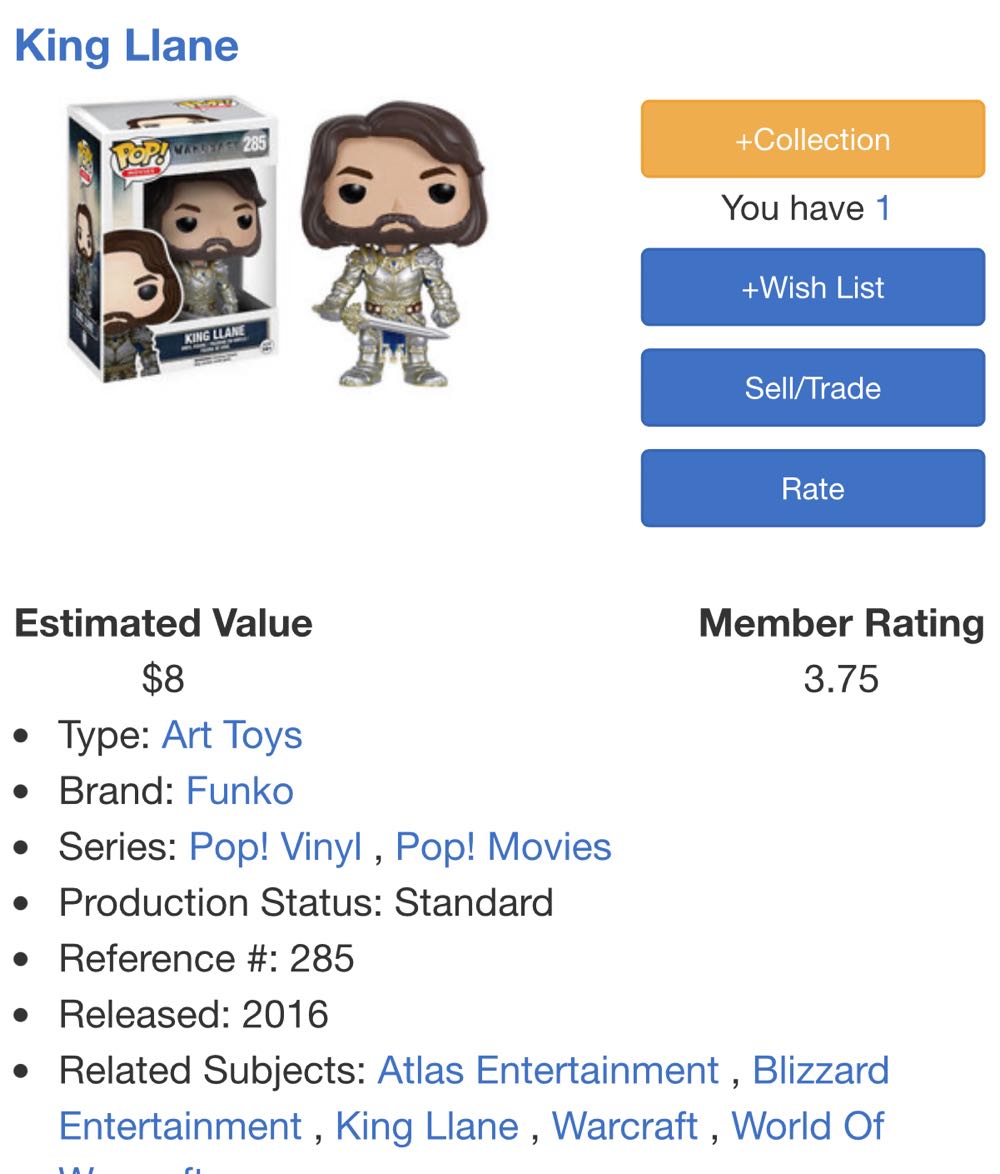 King Llane - World of Warcraft vinyl figure collectible [Barcode 849803074708] - Main Image 4