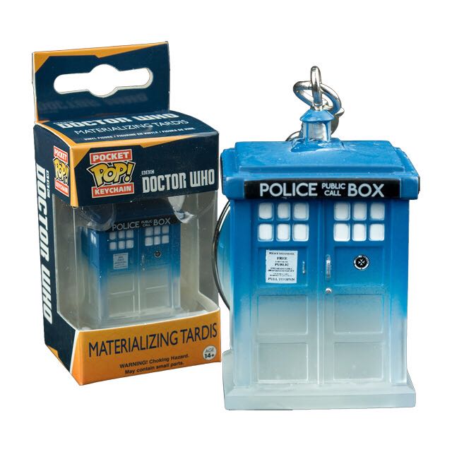 Materializing Tardis Keychain - Doctor Who vinyl figure collectible [Barcode 849803091606] - Main Image 2