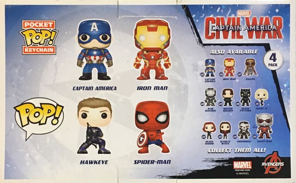 Captain America, Iron Man , Hawkeye, Spider-Man - Marvel Universe vinyl figure collectible [Barcode 849803076047] - Main Image 3
