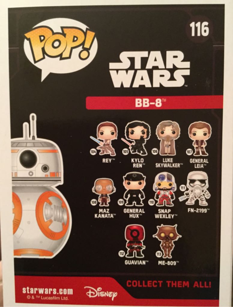 # 116 BB-8 (Thumbs up) - Star Wars vinyl figure collectible [Barcode 849803096250] - Main Image 2