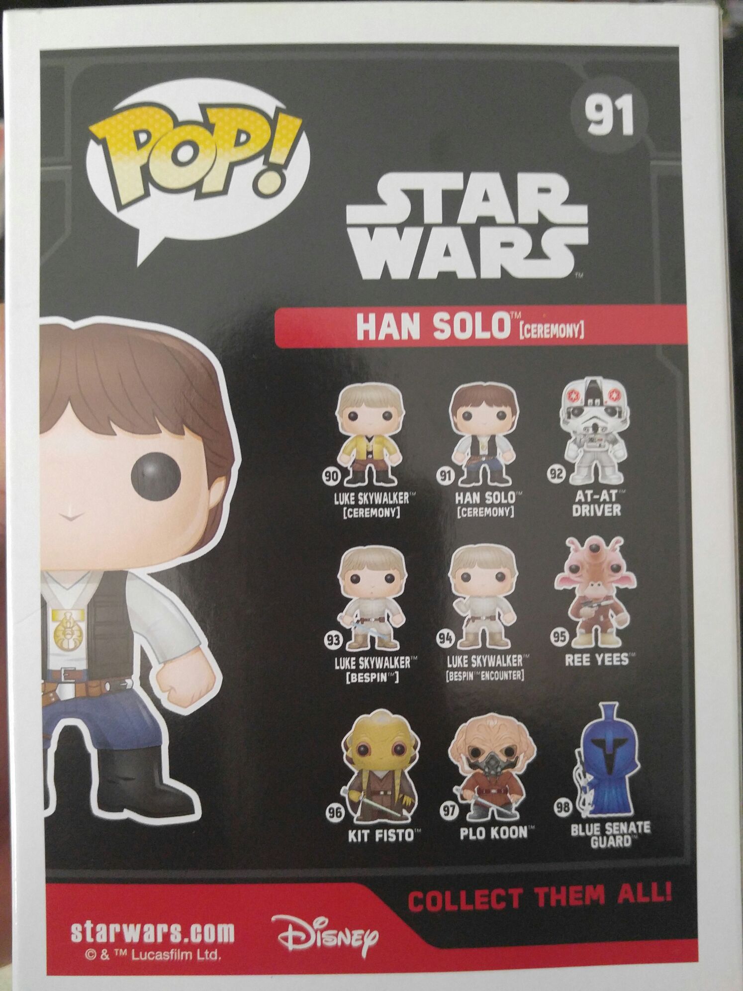 Han Solo (ceremony) #91 - Star Wars vinyl figure collectible [Barcode 849803087180] - Main Image 2
