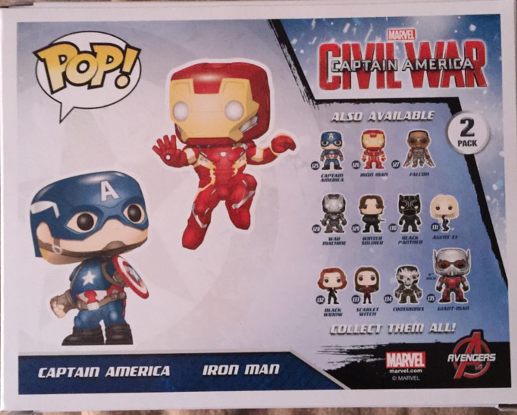 Marvel Civil War Captain America/ Iron Man 2 Pck - Marvel Universe vinyl figure collectible - Main Image 2