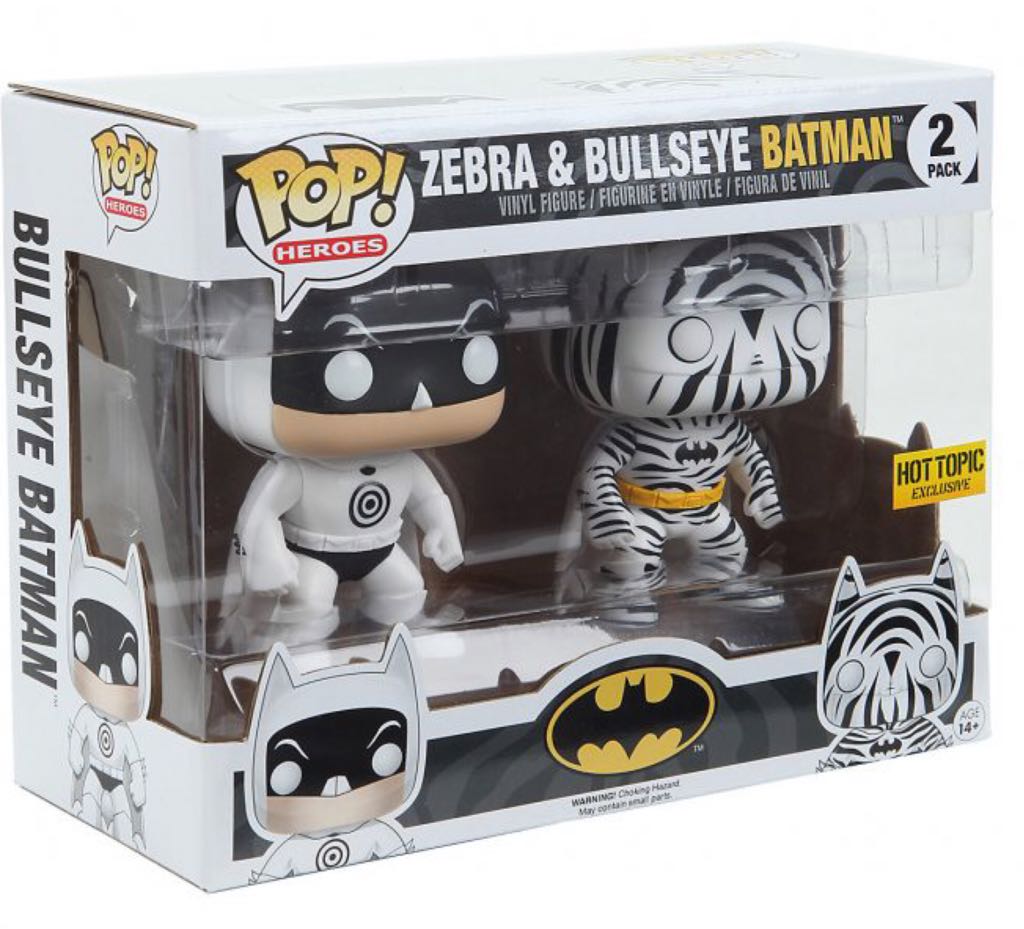 Funko Pop! Heroes Batman: Zebra & Bullseye Batman (2 Pack) - Batman vinyl figure collectible [Barcode 889698113977] - Main Image 2