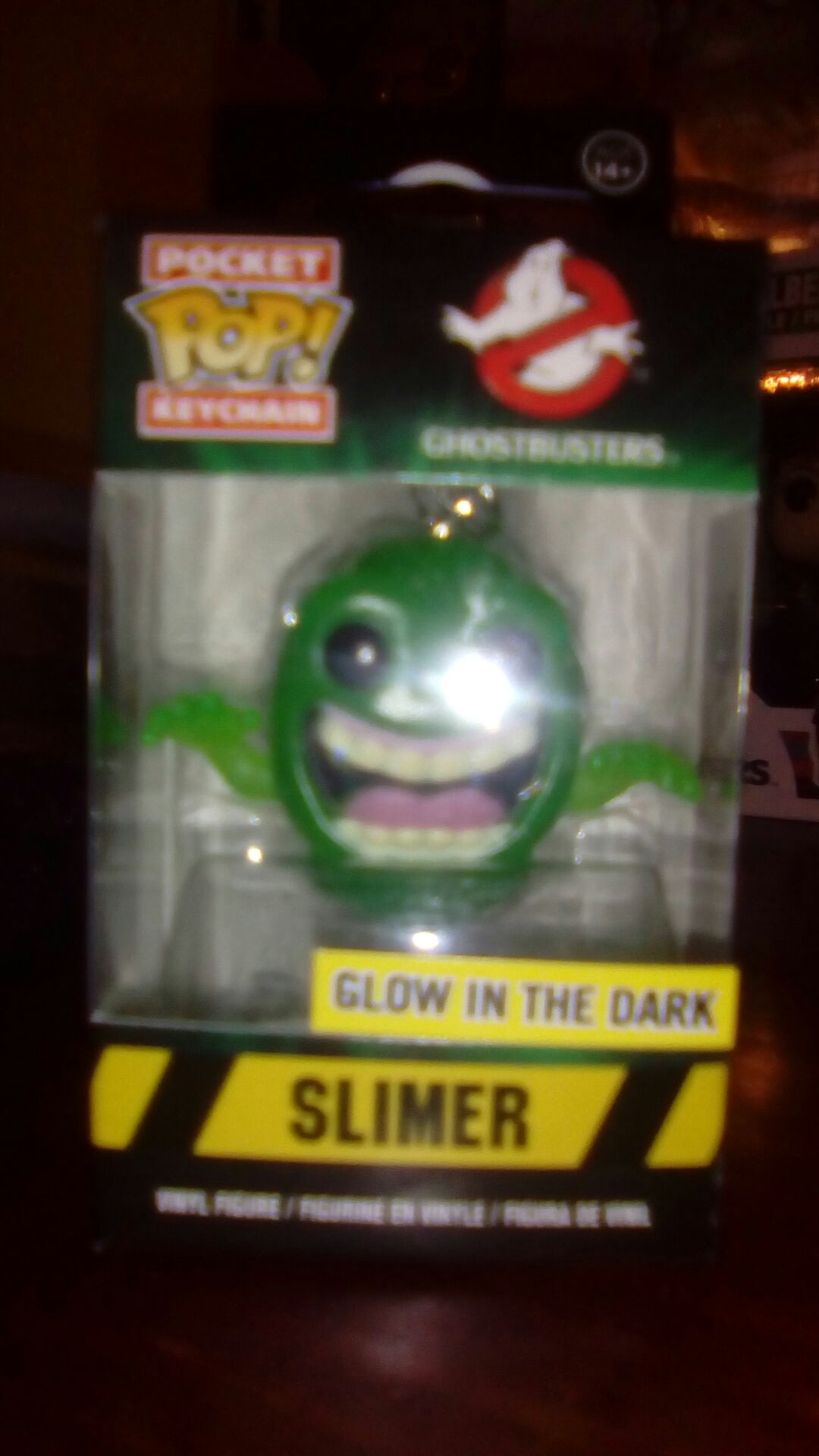slimer gitd keychain  vinyl figure collectible [Barcode 889698107686] - Main Image 2