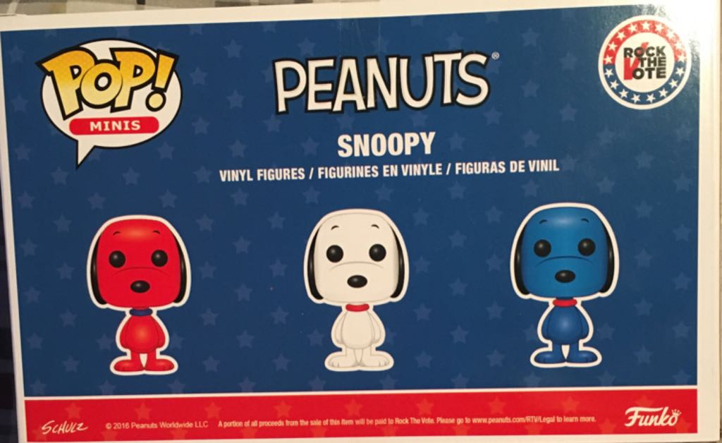 Snoopy 3-Pack (Red, White, & Blue) - Peanuts vinyl figure collectible - Main Image 2