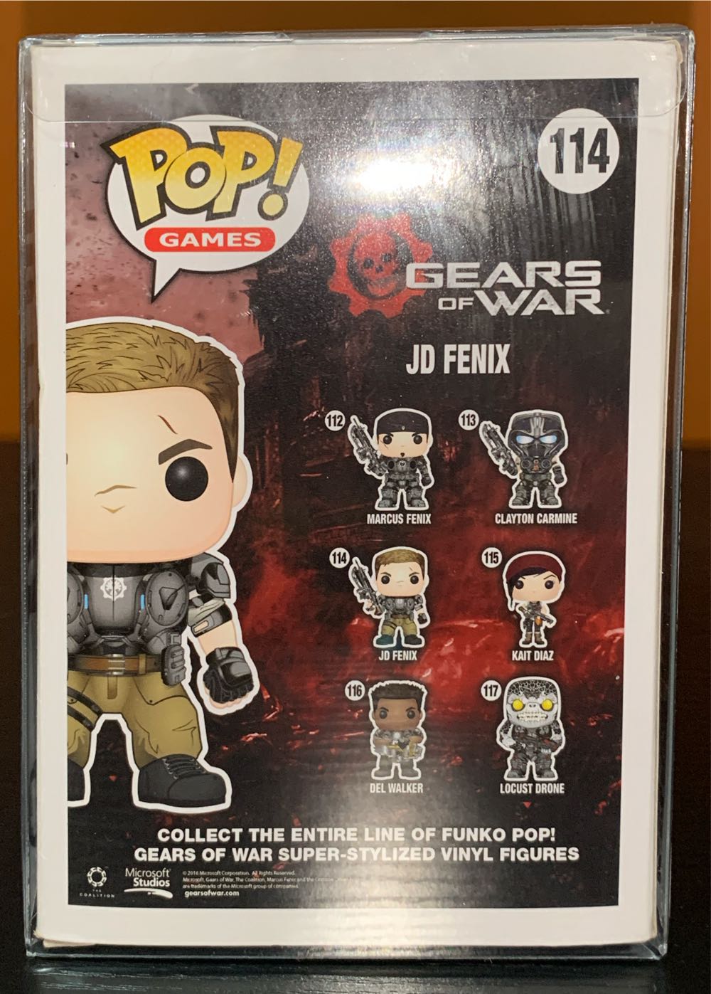 JD Fenix (Not Covered), #114 - Gears of War vinyl figure collectible [Barcode 889698106368] - Main Image 3