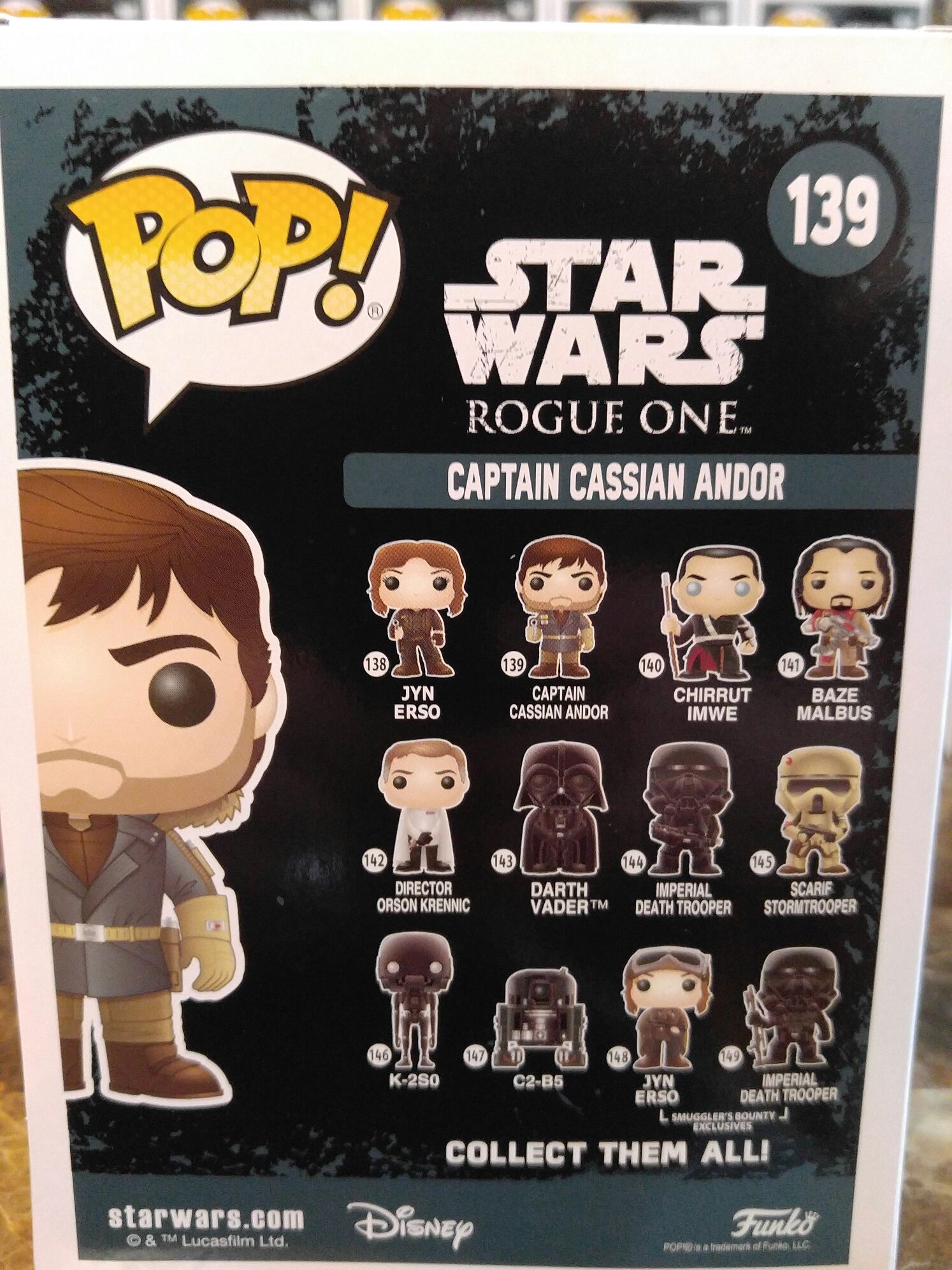 #139: Captain Cassian Andor - Star Wars vinyl figure collectible [Barcode 889698104524] - Main Image 2