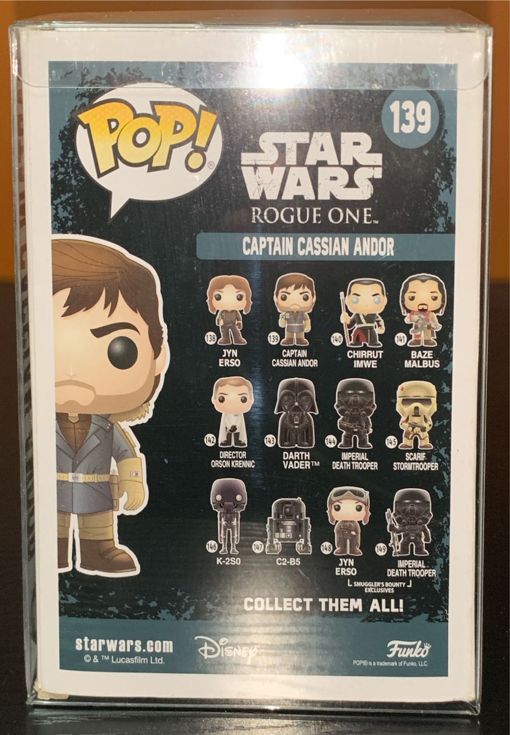 #139: Captain Cassian Andor - Star Wars vinyl figure collectible [Barcode 889698104524] - Main Image 3