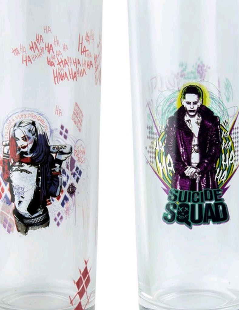 Suicide Squad The Joker & Harley Quinn Drinking Glasses Tumblers Set Of 2  vinyl figure collectible [Barcode 9342246011602] - Main Image 2