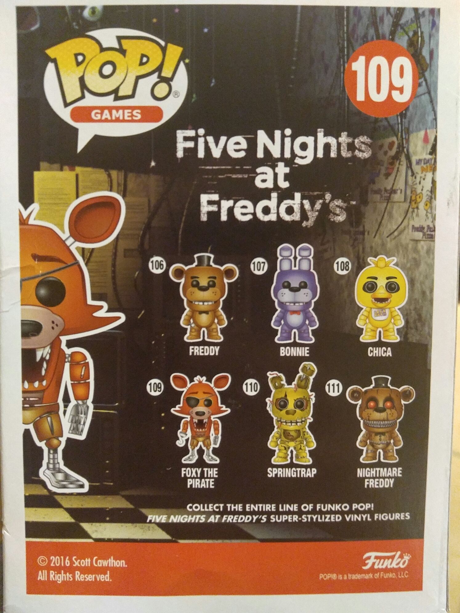 Funko Pop! Games Five Nights At Freddy’s: Foxy the Pirate # 109 - Five Nights at Freddy’s vinyl figure collectible [Barcode 889698110327] - Main Image 2