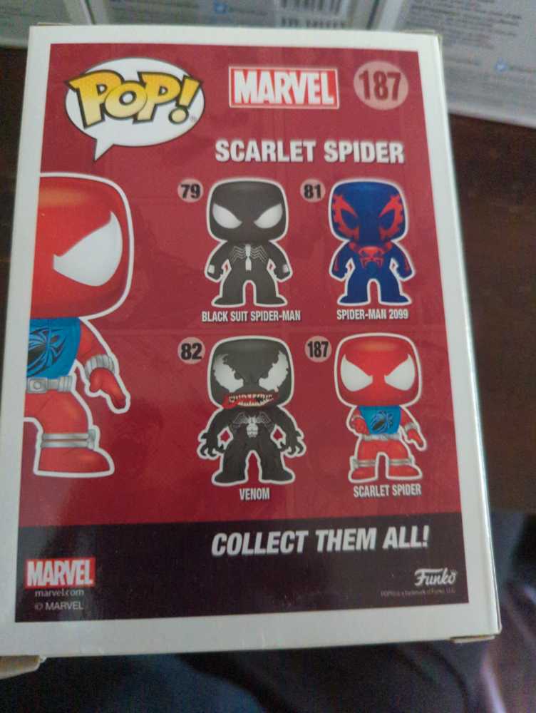Scarlet Spider Pop! 187 - Spider-Man vinyl figure collectible [Barcode 889698113014] - Main Image 3