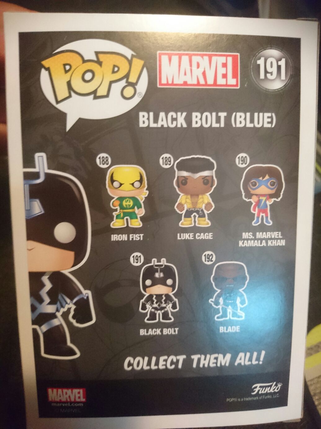 Black Bolt (Blue) - Marvel Universe vinyl figure collectible [Barcode 889698107655] - Main Image 2