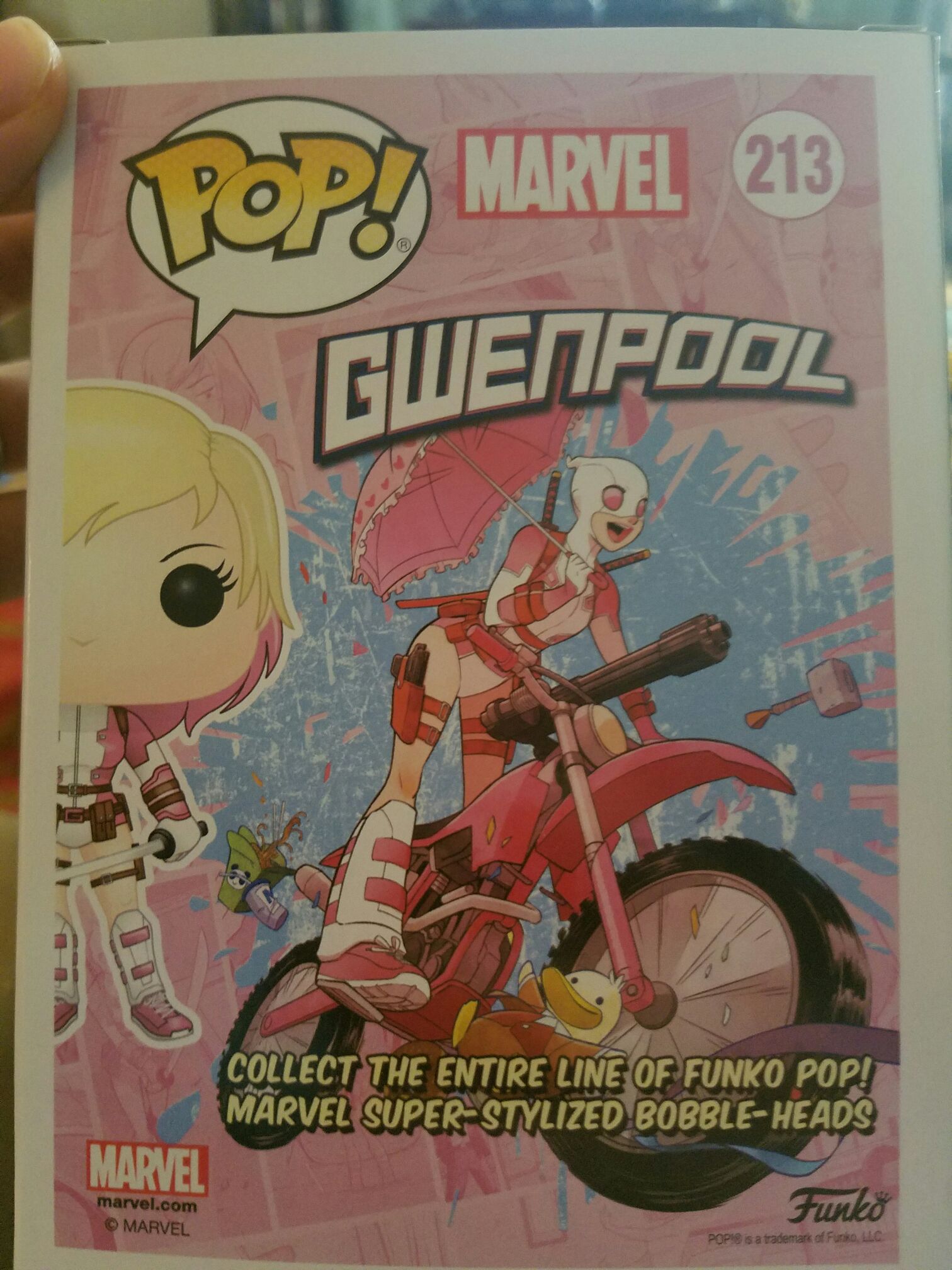 Unmasked Gwenpool Pop! 213 - Marvel Universe vinyl figure collectible [Barcode 889698131872] - Main Image 2