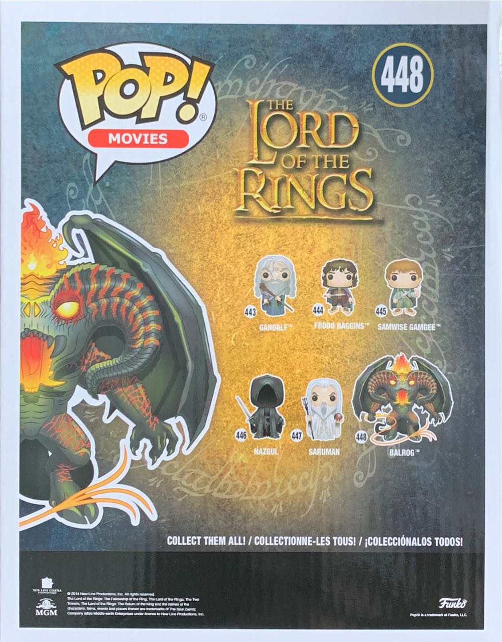 Lord Of The Rings:  448 Balrog - The Lord of the Rings vinyl figure collectible [Barcode 889698135566] - Main Image 3