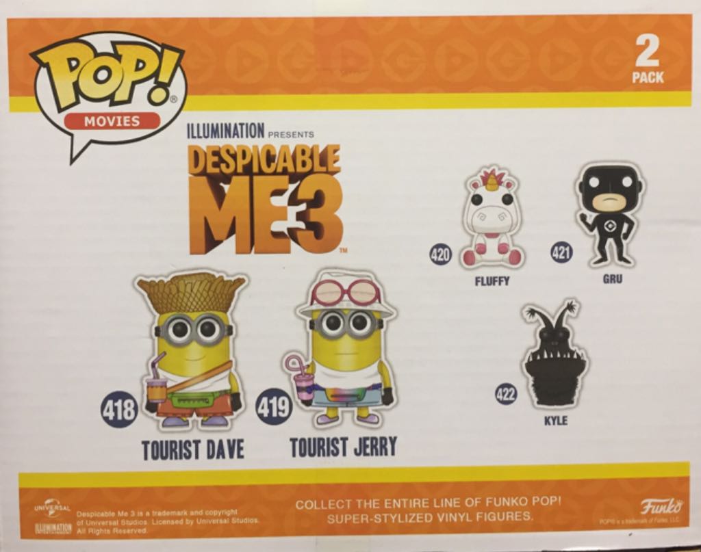 Tourist Dave / Tourist Jerry (2 Pack) - Despicable Me vinyl figure collectible [Barcode 889698143493] - Main Image 2