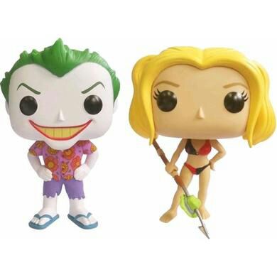 The Joker (Beach) & Harley Quinn  vinyl figure collectible [Barcode 289698148380] - Main Image 2