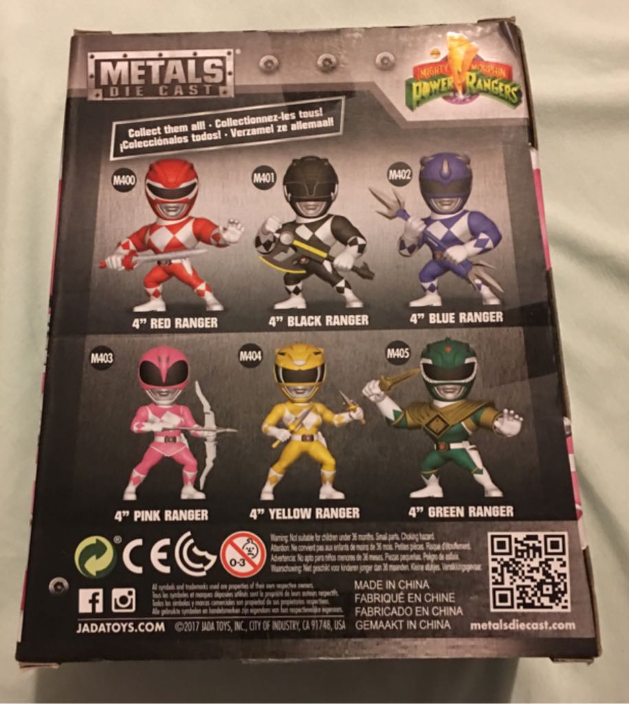 Pink Ranger Metals Die Cast  - Mighty Morphin Power Rangers vinyl figure collectible [Barcode 801310981290] - Main Image 2