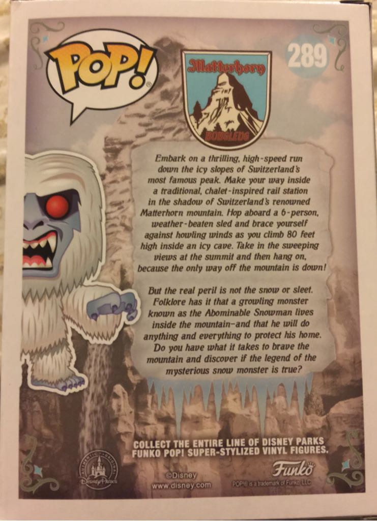 Abominable Snowman  - Disney Parks vinyl figure collectible [Barcode 849803090142] - Main Image 2