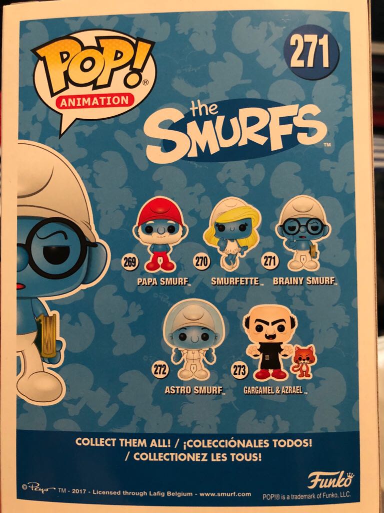 Brainy Smurf - The Smurfs vinyl figure collectible [Barcode 889698201223] - Main Image 2