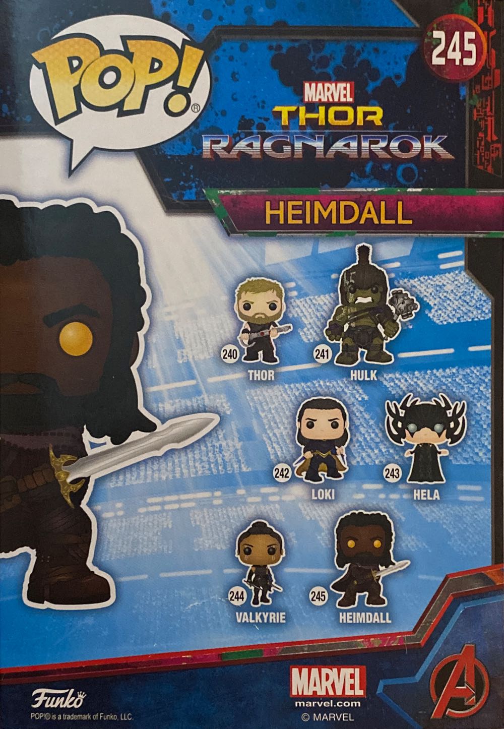 Marvel #245 Heimdall “ Thor Ragnarok” - Thor vinyl figure collectible [Barcode 889698137690] - Main Image 3