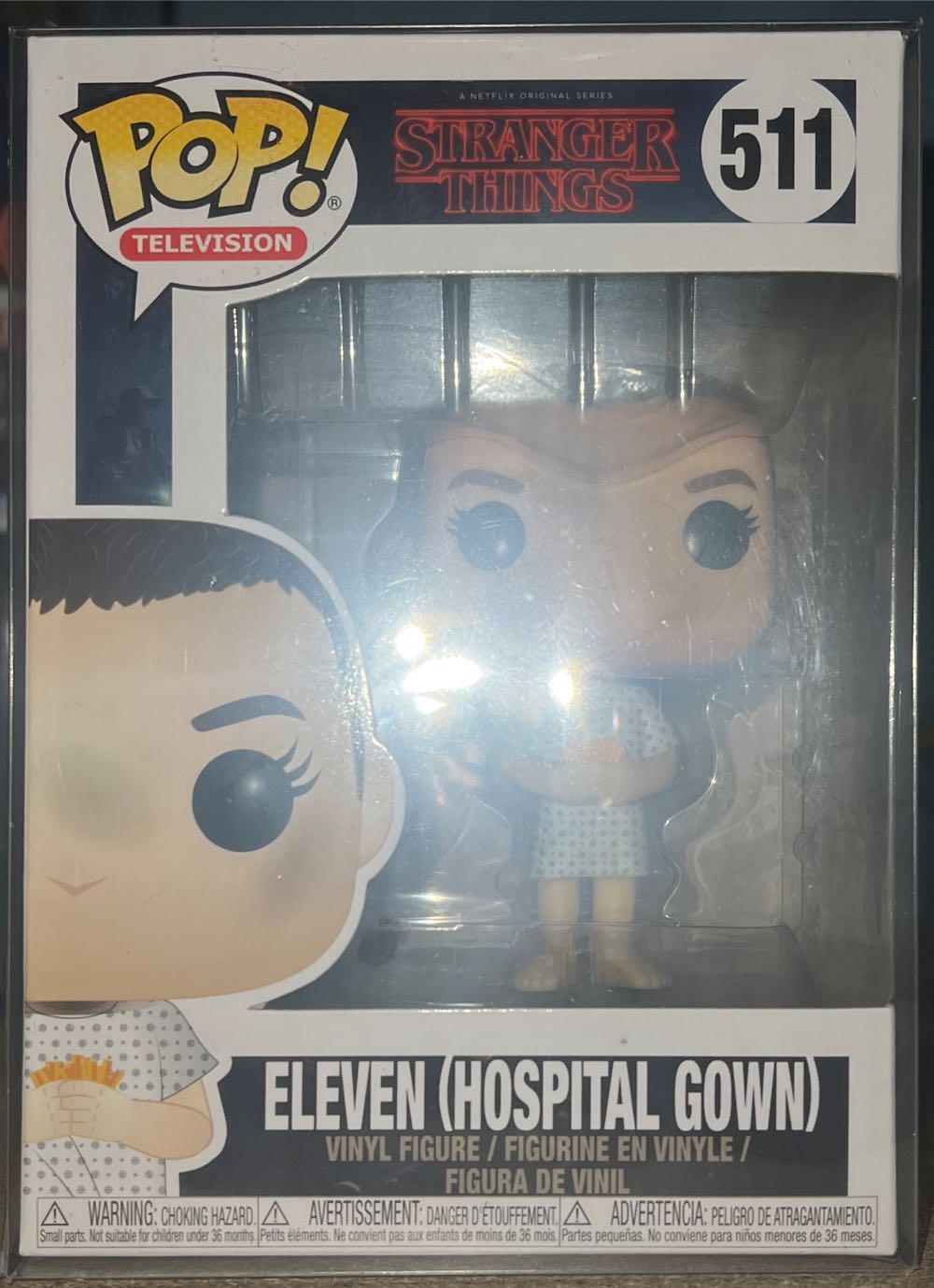 ELEVEN (HOSPITAL GOWN) - Stranger Things vinyl figure collectible [Barcode 889698144247] - Main Image 3