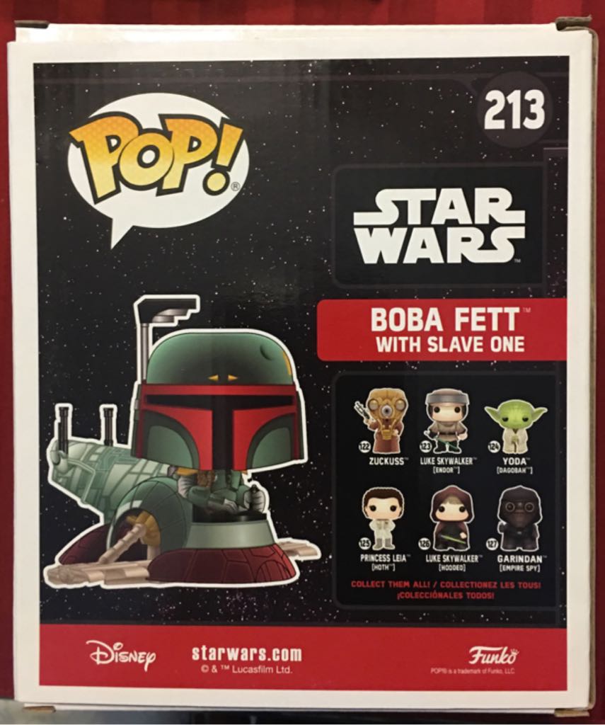 # 213 Boba Fett (With Slave One) - Star Wars vinyl figure collectible [Barcode 889698147248] - Main Image 2