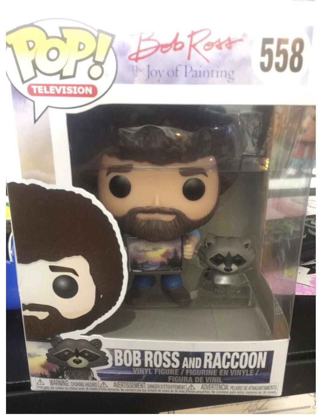 Bob Ross and Raccoon - Bob Ross vinyl figure collectible [Barcode 889698257015] - Main Image 3
