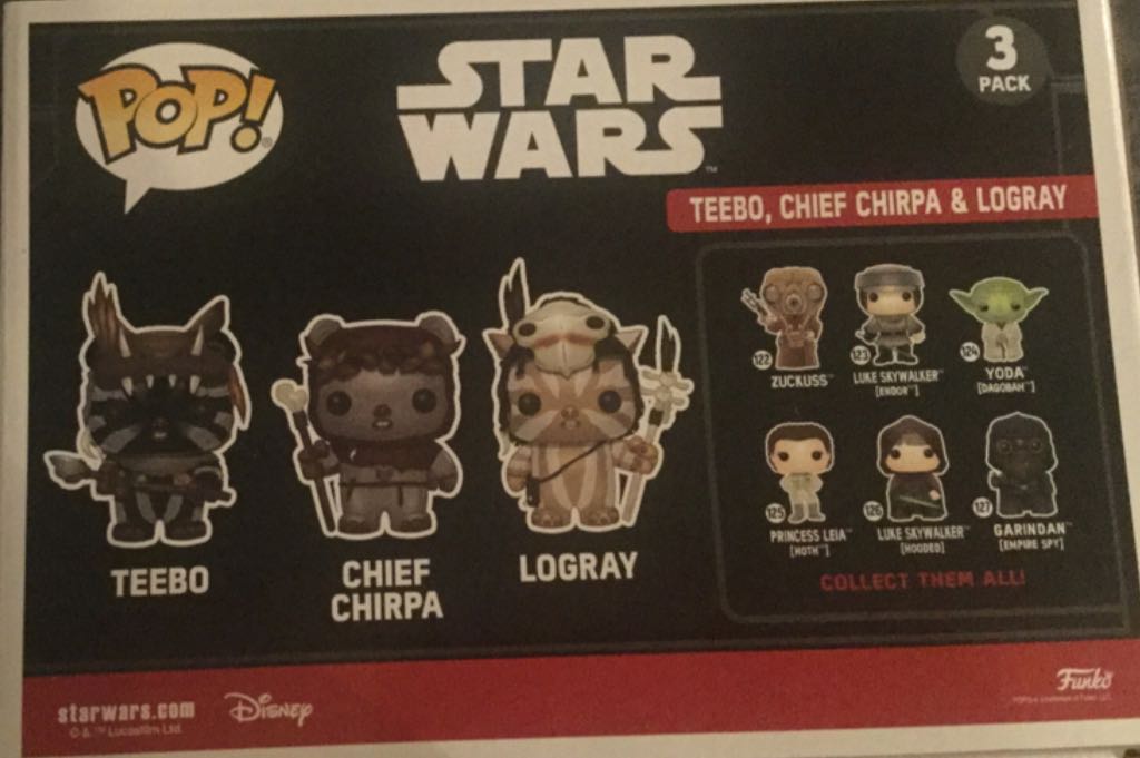 Teebo, Chief Chirpa & Logray (3-Pack) - Star Wars vinyl figure collectible [Barcode 889698149563] - Main Image 2