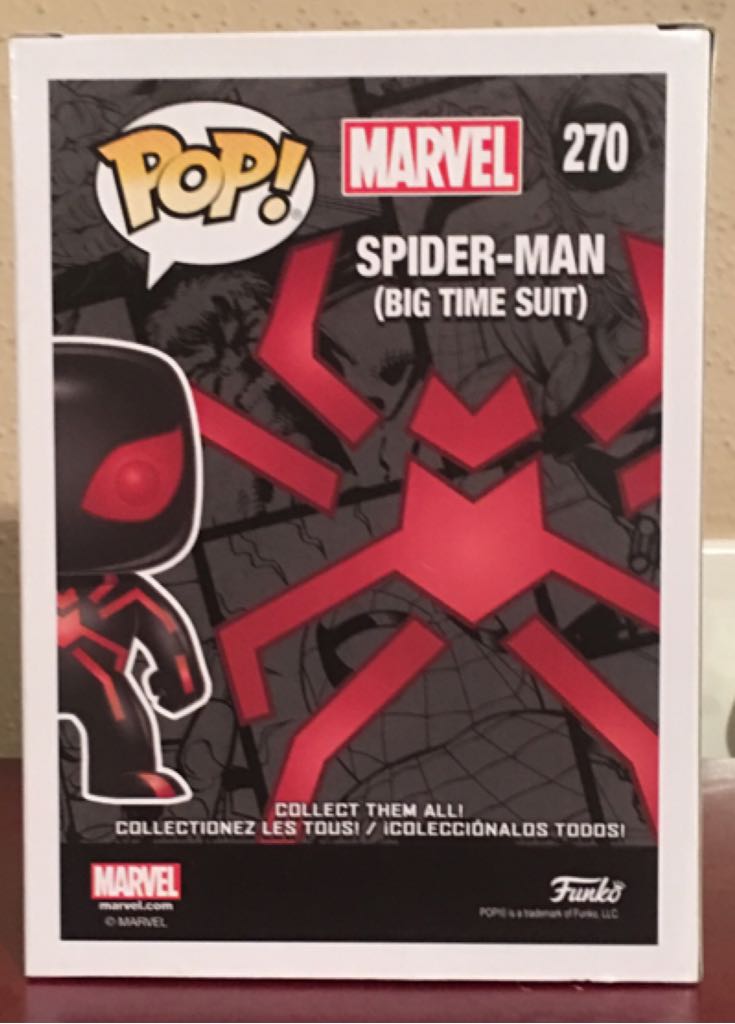 Spider-Man (Big Time Suit) Pop! 270 - Spider-Man vinyl figure collectible [Barcode 889698258623] - Main Image 2