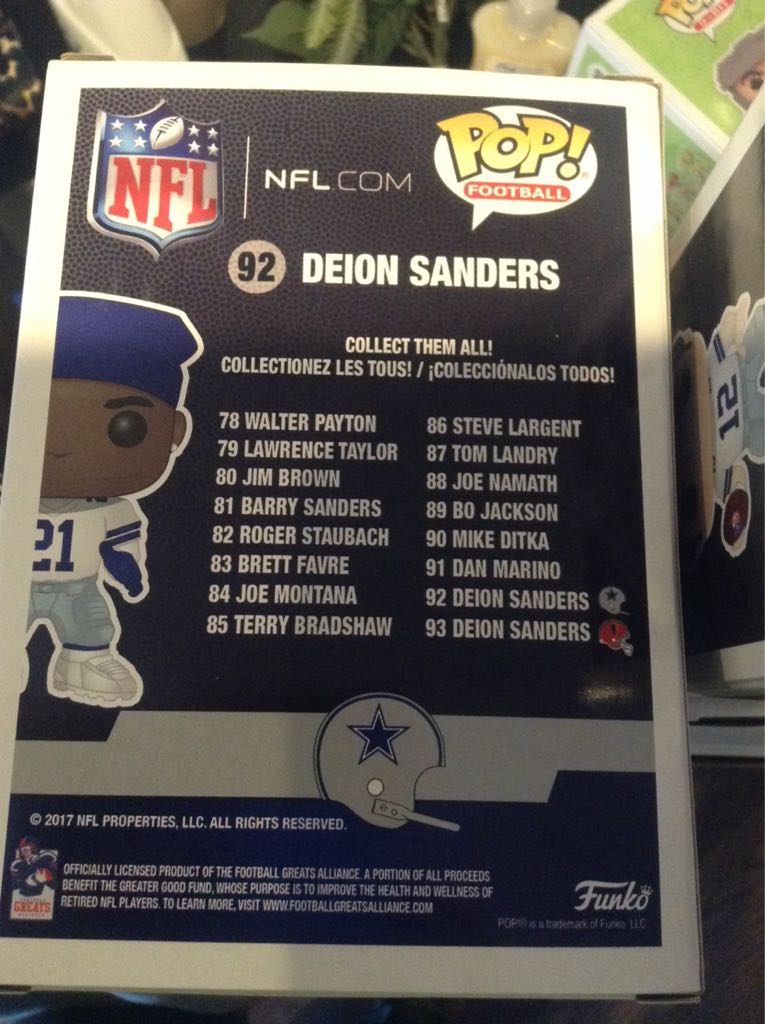NFL Cowboys ( Deion Sanders Home Jersey ) $28 - NFL vinyl figure collectible [Barcode 889698202923] - Main Image 2