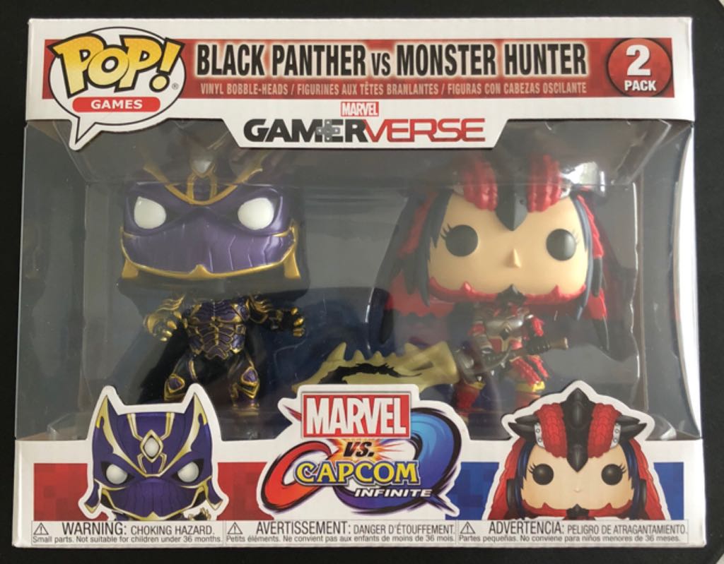 Funko Pop! Games Marvel Vs Capcom Infinite (2 Pack): Black Panther VS Monster Hunter  vinyl figure collectible [Barcode 889698227803] - Main Image 2