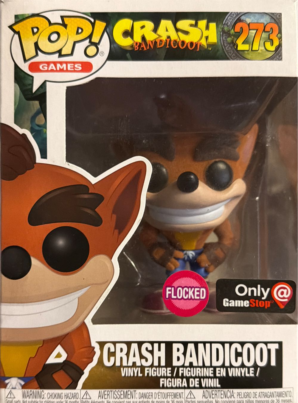 Crash Bandicoot (Flocked) - Crash Bandicoot vinyl figure collectible [Barcode 889698256438] - Main Image 4