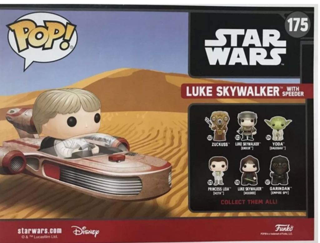 175 Luke Skywalker With Speeder Smugglers Bounty Exclusive - Star Wars vinyl figure collectible - Main Image 2