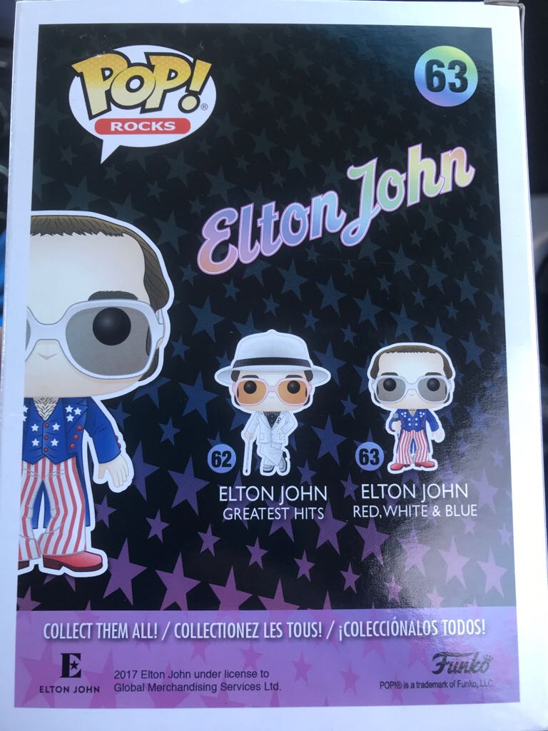 Elton John ( Red, White, & Blue) - Elton John vinyl figure collectible [Barcode 889698262958] - Main Image 2