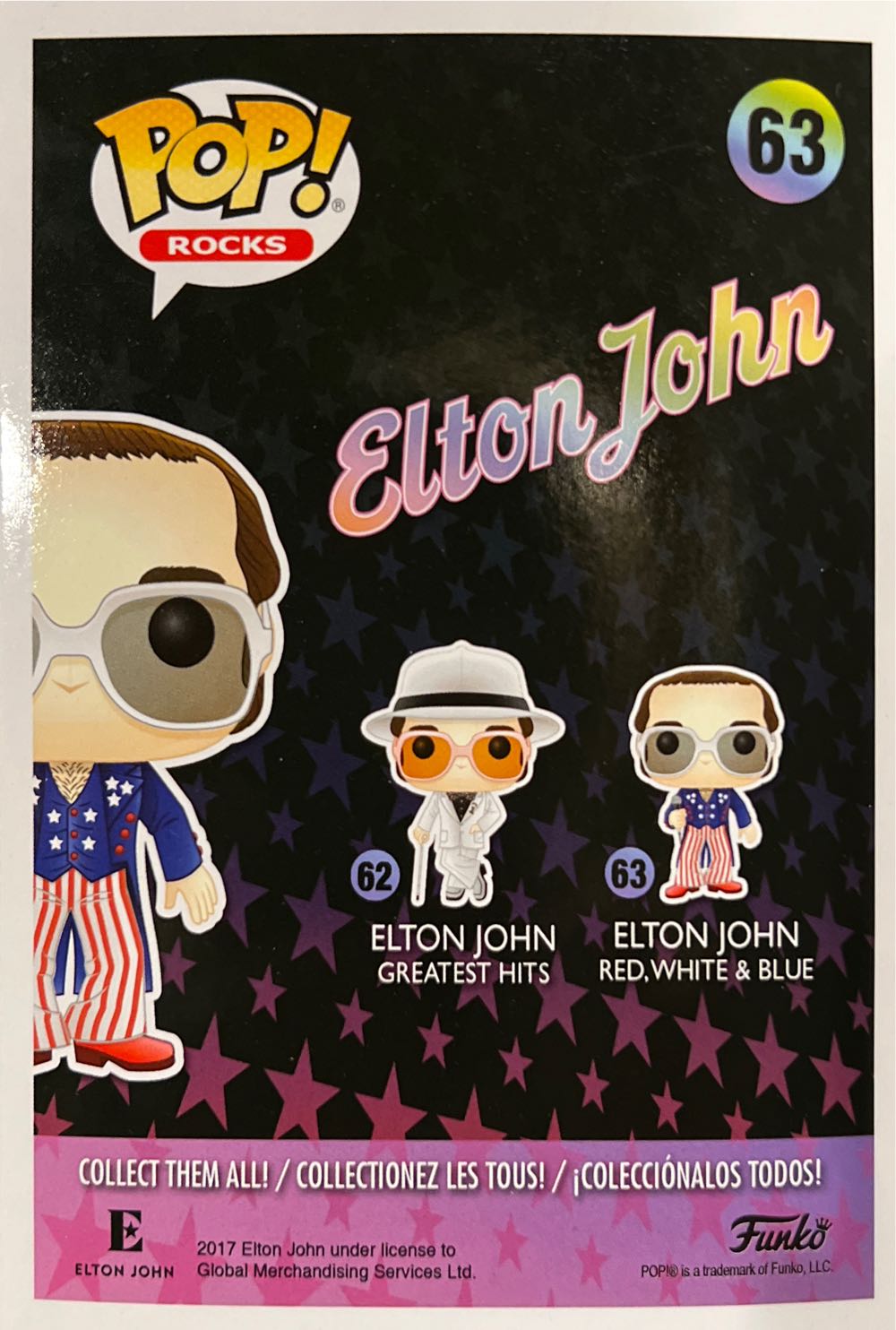 Elton John Red, White & Blue - Elton John vinyl figure collectible [Barcode 889698259552] - Main Image 3