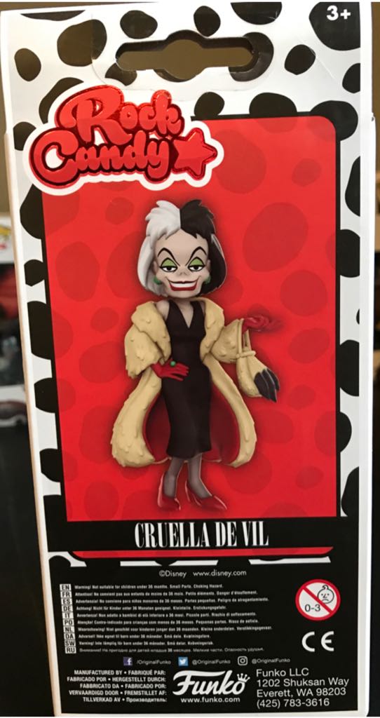 Cruella De vil - Disney - La Carica Dei 101 - 101 Dalmatians - FUNKOPOP - Funko Pop Rock Candy - 101 Dalmations vinyl figure collectible [Barcode 889698217347] - Main Image 2